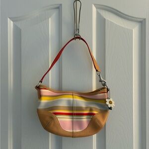 Coach Multicolor Striped Shoulder Bag